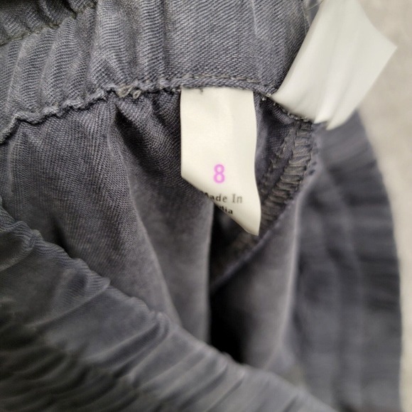 Athleta Jogger Pants Women Size 8 Benicia Capri Gray Drawstring Elastic Waist - Picture 3 of 11